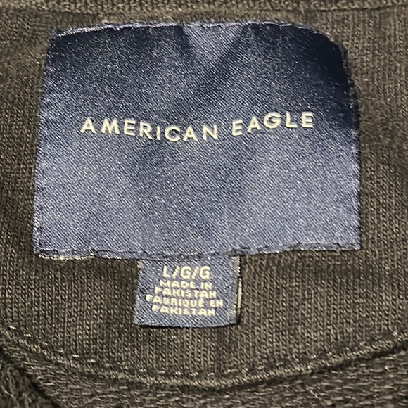 American Eagle Men’s Black Quarter Zip Pullover, EUC, Size Large - Picture 3 of 11